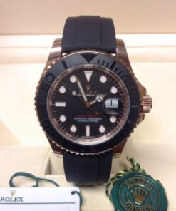 Alternative view of Rolex replica yacht master I 116655 rose gold oysterflex