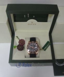 Alternative view of rolex replica GMT master II ceramica rose gold strip rubber orologio replica