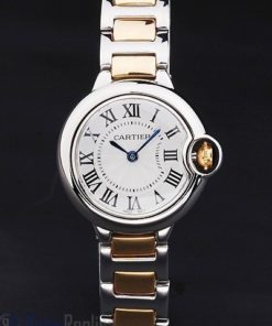 Alternative view of Cartier replica ballon bleu acciaio oro white dial orologio imitazione perfetta