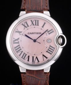 Alternative view of Cartier replica ballon bleu acciaio madreperla strip leather orologio imitazione perfetta