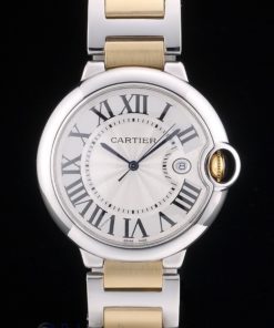 Alternative view of Cartier replica ballon bleu acciaio oro white dial orologio imitazione perfetta