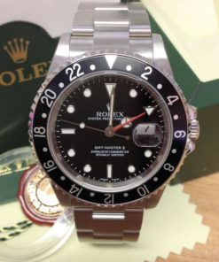Alternative view of Rolex replica GMT Master II 16710 Black Bezel orologio replica