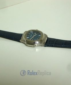 Alternative view of patek philippe replica nautilus acciaio blue dial skeletron orologio replica