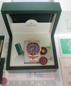 Alternative view of rolex replica GMT master II oro everose 126715CHNR basilea MY2018
