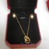 Cartier replica gioiello collier completo di orecchini love yellow gold