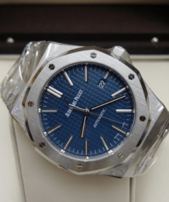 Alternative view of audemars piguet replica royal oak 15202ST jumbo 41mm blue dial