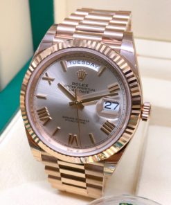 Alternative view of Rolex replica Day-Date 40 228235 Rose Gold clone movement